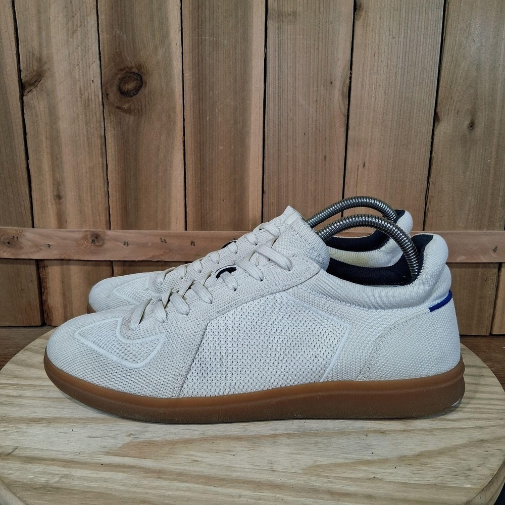 Rothy's RS01 Shoes Mens Size 10 White Knit Casual Sneakers Comfort Lightweight